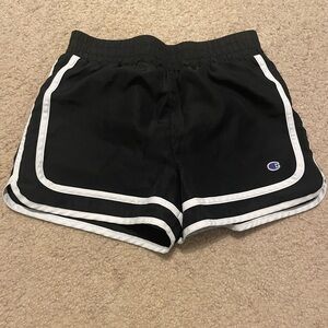 Champion Girls's Black and White Athletic Shorts